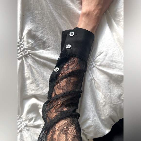 Equipment 100% silk lace sleeve blouse - Picture 5 of 9